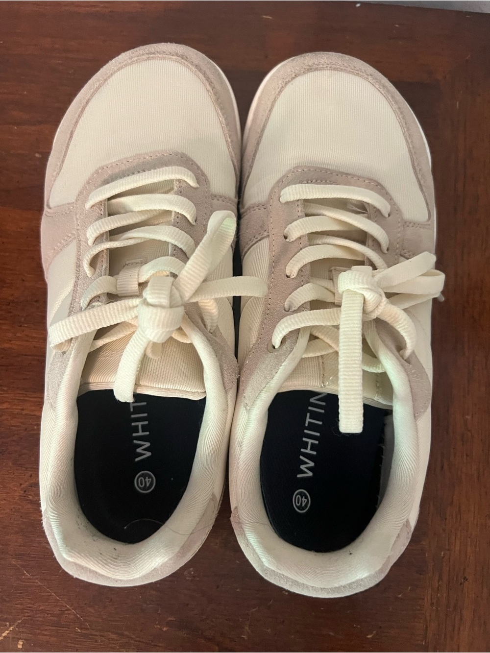 Whitin Cream Casual Lace-Up Sneakers size 40 (8.5) - Picture 4 of 8